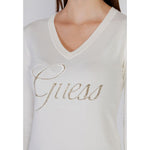 Guess White Viscose Tops & Women's T-Shirt