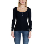 Guess Black Cotton Tops & Women's T-Shirt