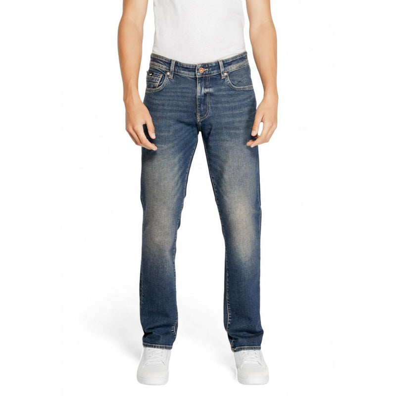 Gas Blue Cotton Jeans & Men's Pant