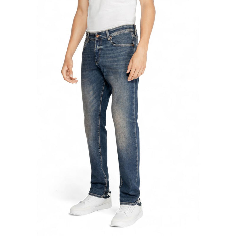 Gas Blue Cotton Jeans & Men's Pant