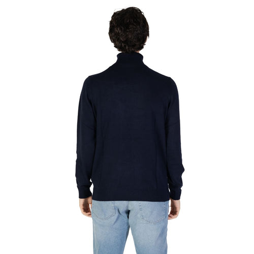 Gas Blue Cotton Men's Sweater