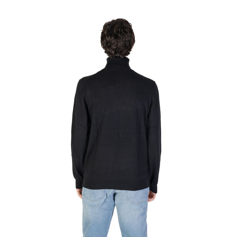 Gas Black Cotton Men's Sweater