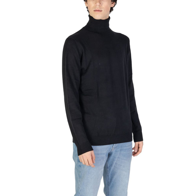 Gas Black Cotton Men's Sweater