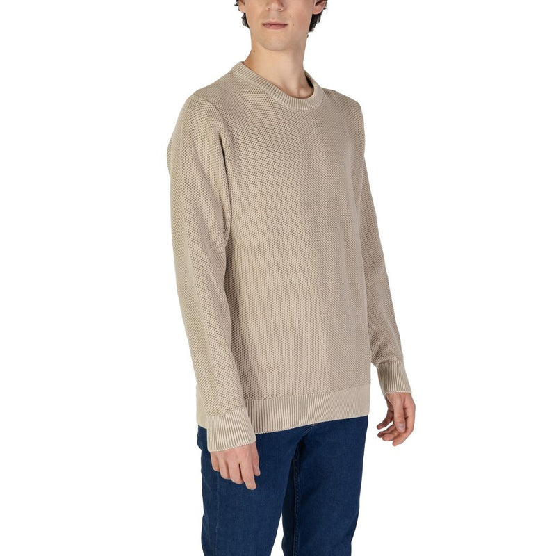 Gas Beige Cotton Men's Sweater