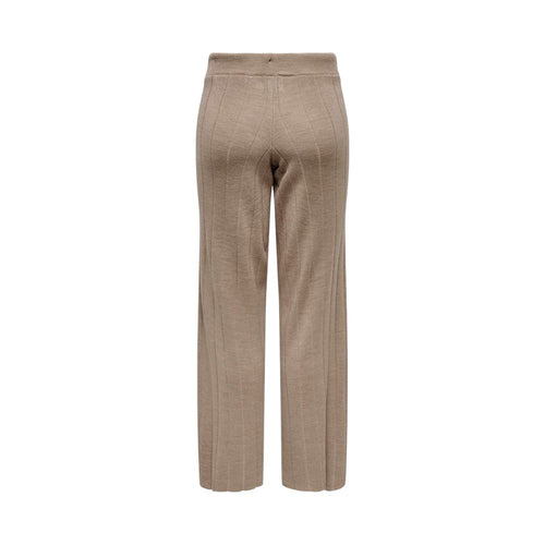 Only Beige Acrylic Jeans & Women's Pant