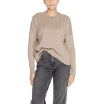 Only Beige Acrylic Women's Sweater