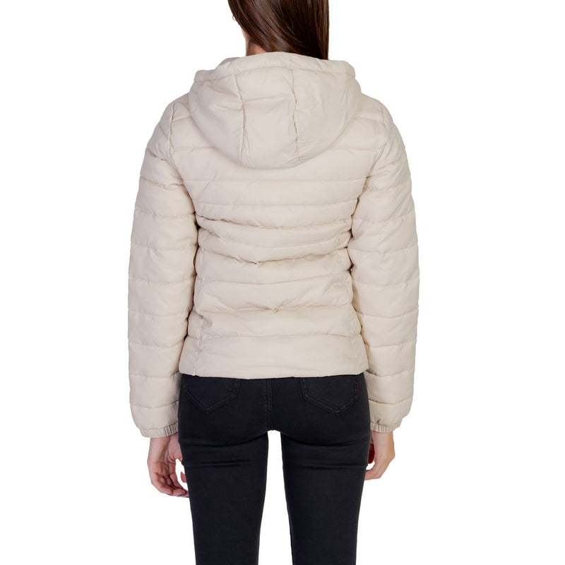 Only Beige Nylon Jackets & Women's Coat