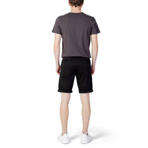 Jack Jones Black Cotton Men's Short