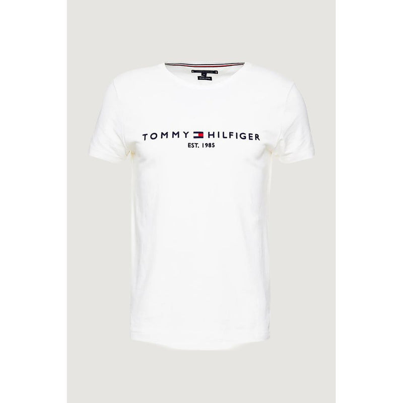 Tommy Hilfiger Cream Cotton Men's T-Shirt