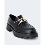 Guess Black Leather Flat Women's Shoe