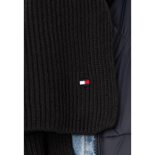 Tommy Hilfiger Black Organic Cotton Men's Scarf