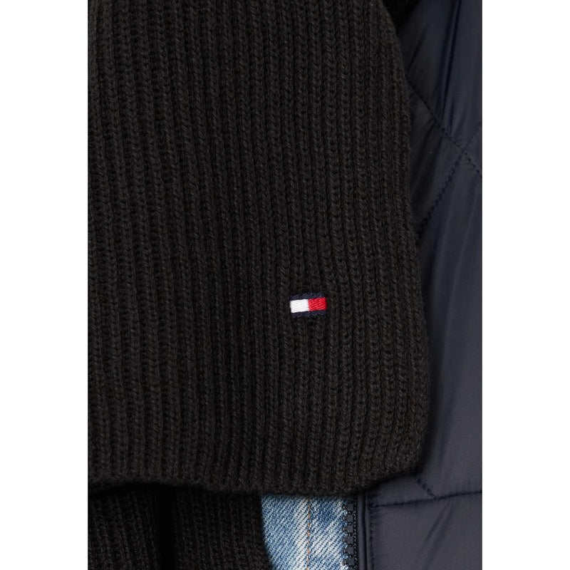 Tommy Hilfiger Black Organic Cotton Men's Scarf