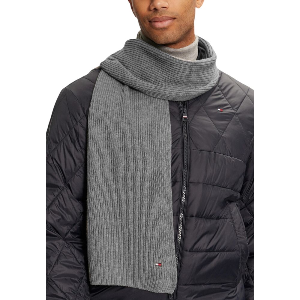 Tommy Hilfiger Gray Organic Cotton Men's Scarf