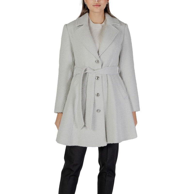 Guess Gray Polyester Jackets & Women's Coat