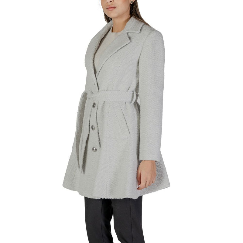 Guess Gray Polyester Jackets & Women's Coat