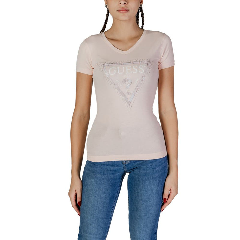 Guess Multicolor Cotton Tops & Women's T-Shirt