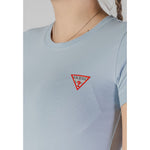 Guess Blue Cotton Tops & Women's T-Shirt