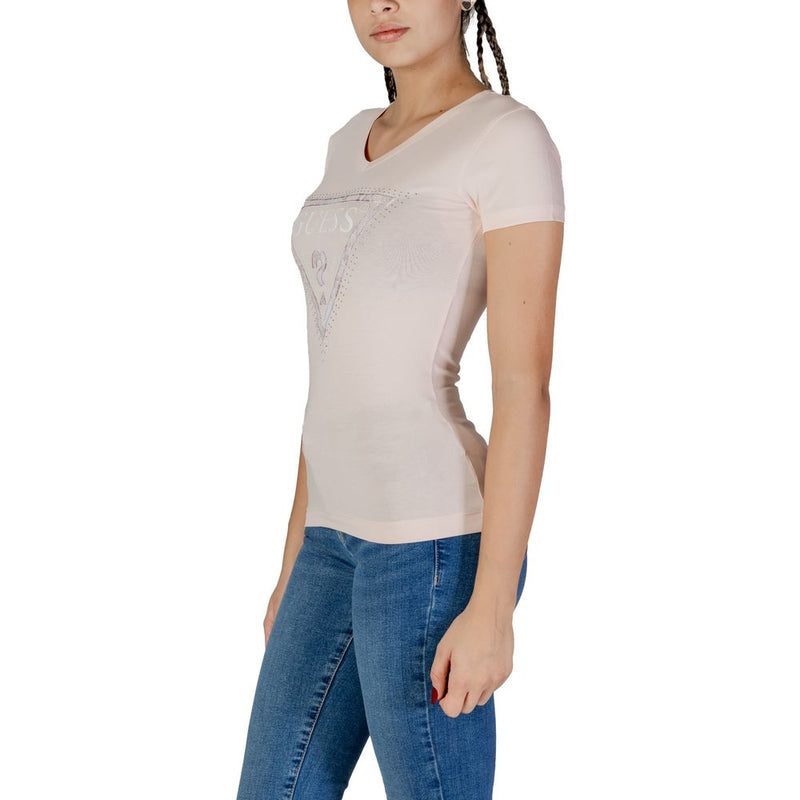 Guess Multicolor Cotton Tops & Women's T-Shirt