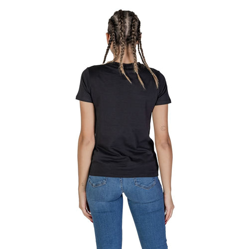 Guess Black Cotton Tops & Women's T-Shirt