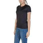 Guess Black Cotton Tops & Women's T-Shirt