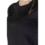 Guess Black Cotton Tops & Women's T-Shirt