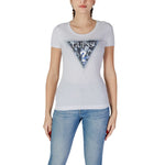 Guess White Cotton Tops & Women's T-Shirt