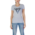 Guess Blue Cotton Tops & Women's T-Shirt