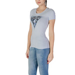 Guess Blue Cotton Tops & Women's T-Shirt