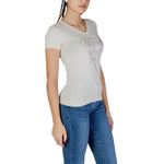 Guess Cream Cotton Tops & Women's T-Shirt