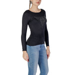 Guess Black Viscose Tops & Women's T-Shirt