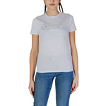 Guess White Cotton Tops & Women's T-Shirt