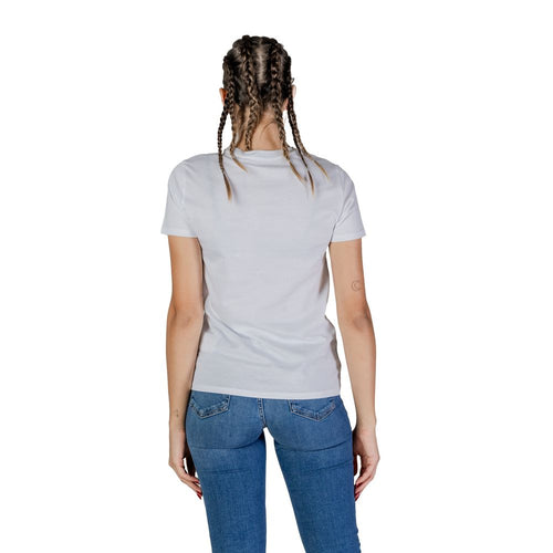 Guess White Cotton Tops & Women's T-Shirt