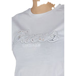 Guess White Cotton Tops & Women's T-Shirt