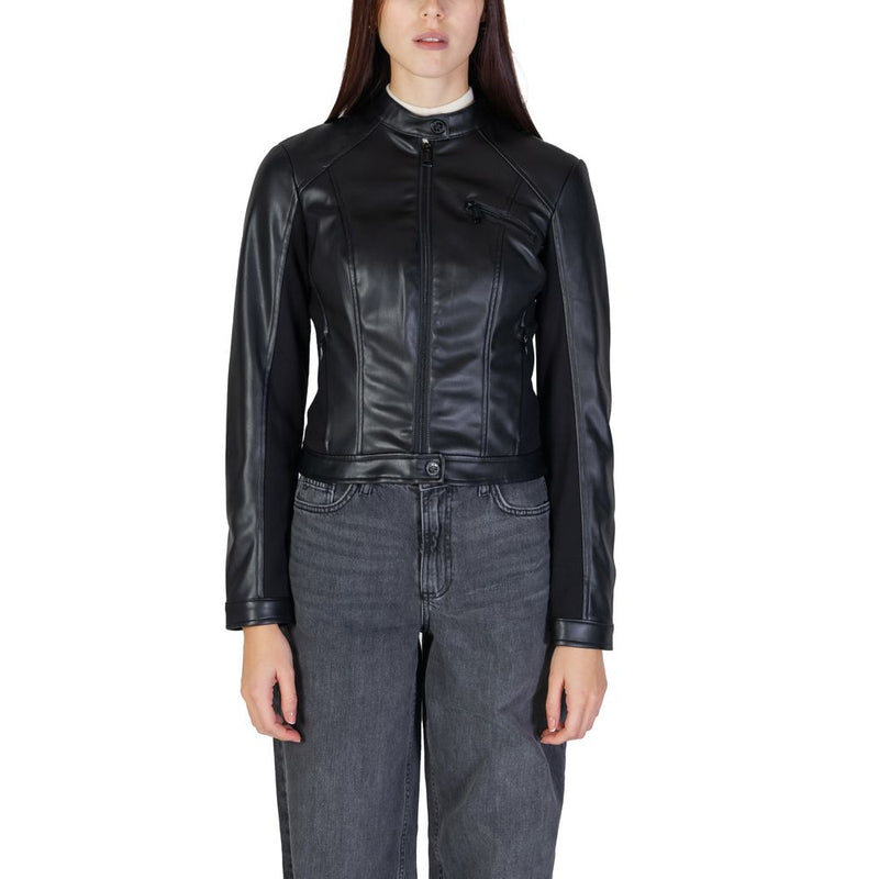 Guess Black Polyethylene Jackets & Women's Coat