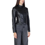 Guess Black Polyethylene Jackets & Women's Coat