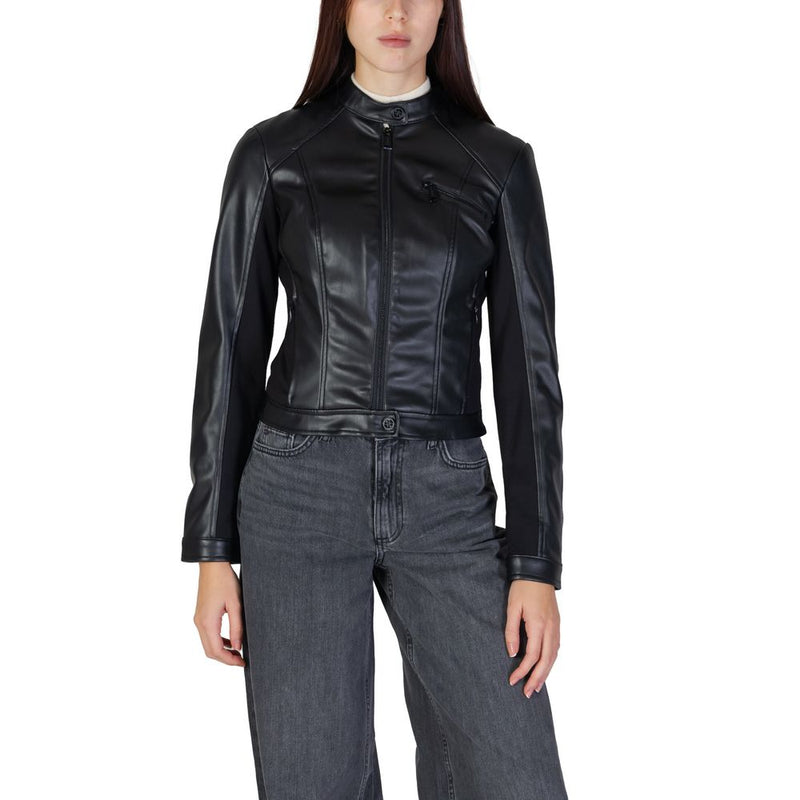 Guess Black Polyethylene Jackets & Women's Coat