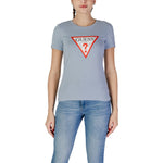 Guess Blue Cotton Tops & Women's T-Shirt