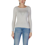 Guess White Viscose Tops & Women's T-Shirt