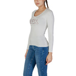 Guess White Cotton Tops & Women's T-Shirt