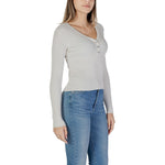 Guess Cream Viscose Tops & Women's T-Shirt