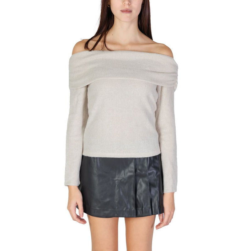 Only Beige Recycled Polyester Women's Sweater