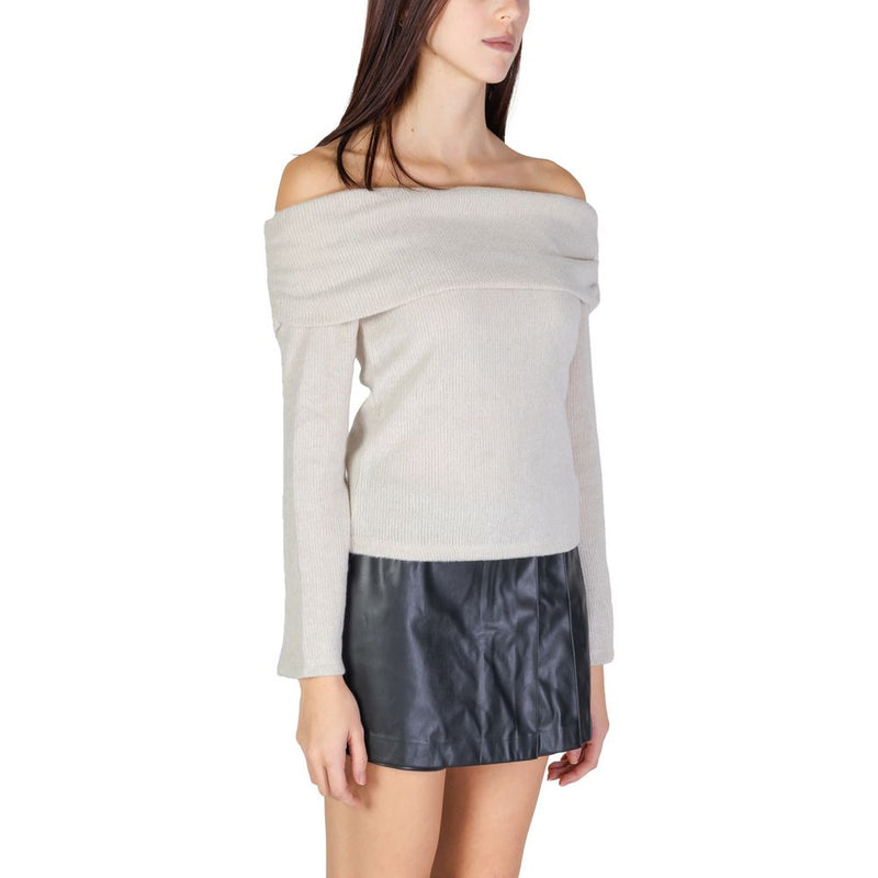 Only Beige Recycled Polyester Women's Sweater