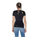 Guess Black Cotton Tops & Women's T-Shirt