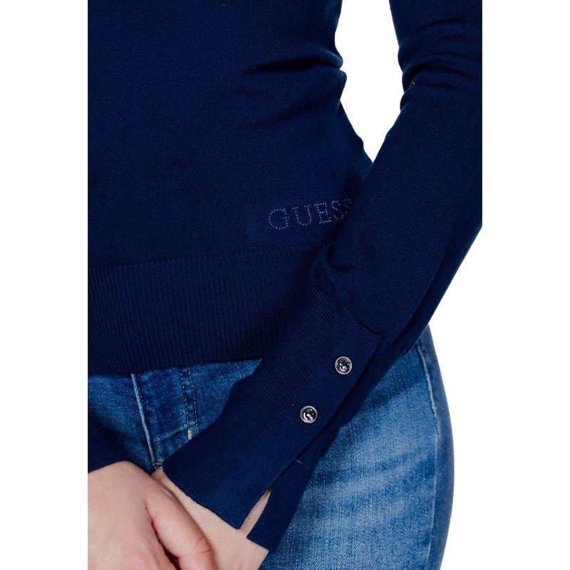 Guess Blue Cotton Tops & Women's T-Shirt