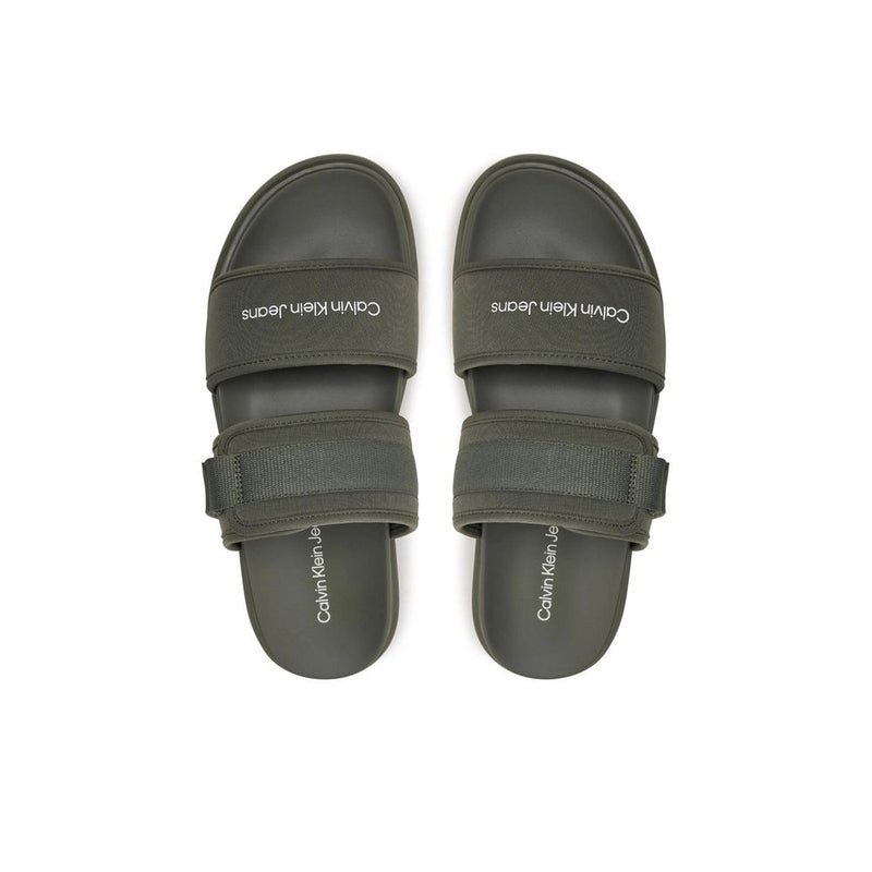 Calvin Klein Jeans Green Recycled Polyester Men's Sandal