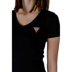 Guess Black Cotton Tops & Women's T-Shirt