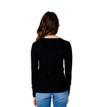 Guess Black Viscose Tops & Women's T-Shirt