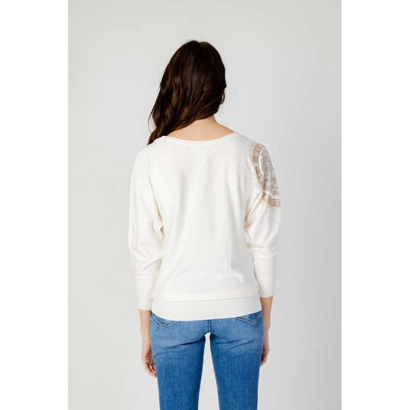 Guess White Viscose Tops & Women's T-Shirt