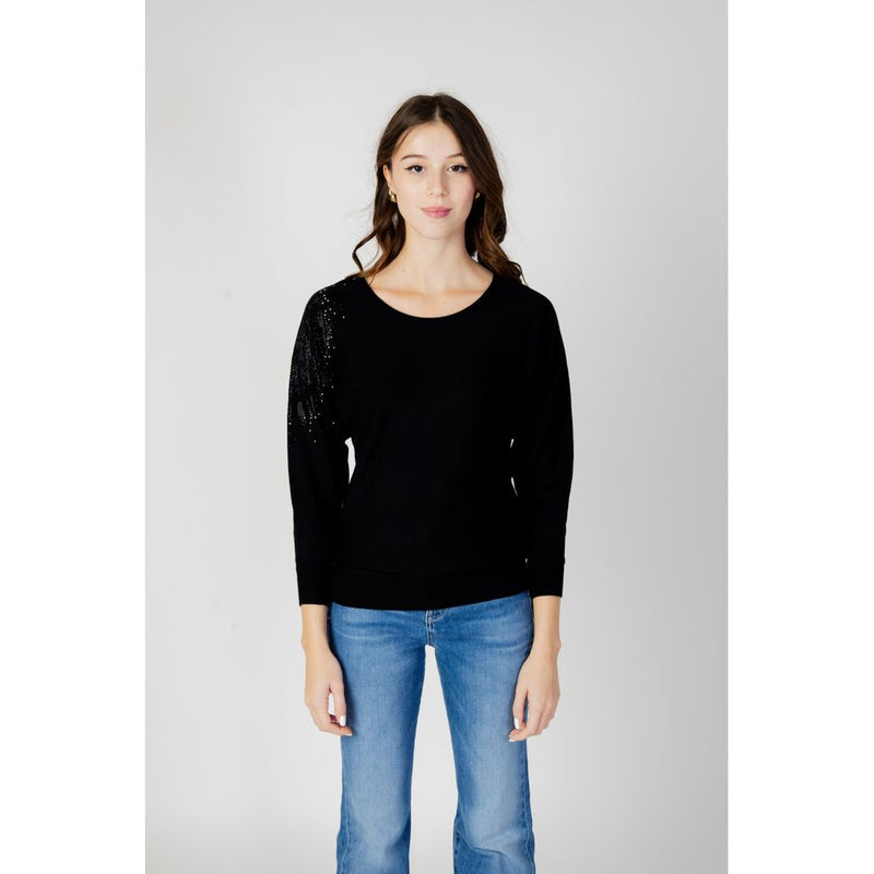 Guess Black Viscose Tops & Women's T-Shirt