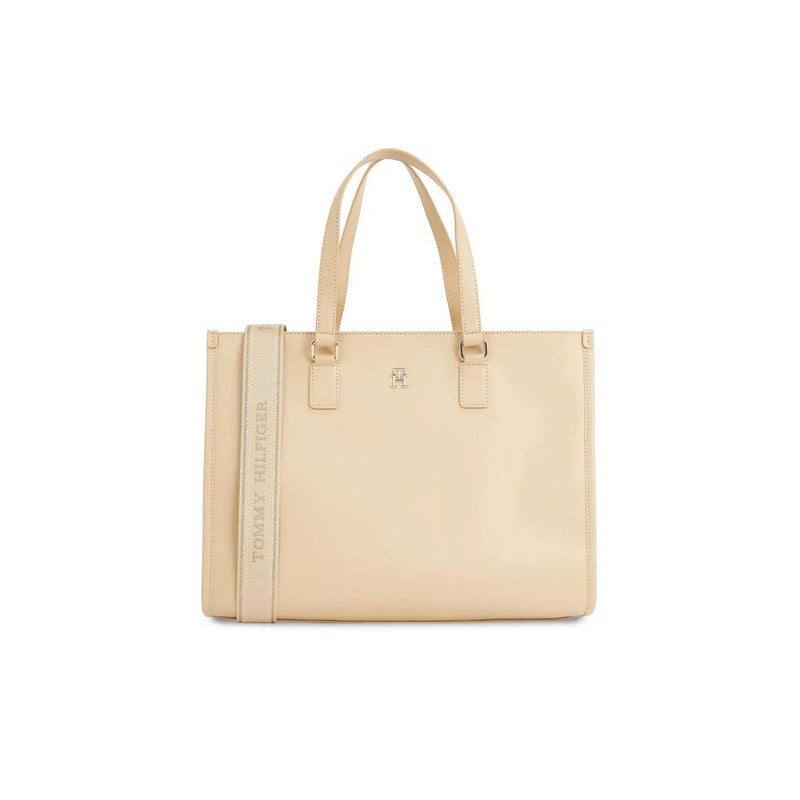 Tommy Hilfiger Beige Polyethylene Women's Handbag